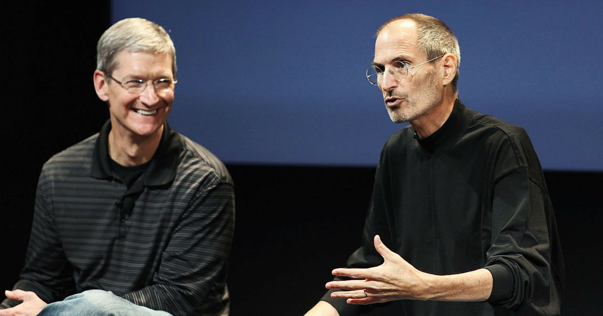 tim cook e steve jobs - apple