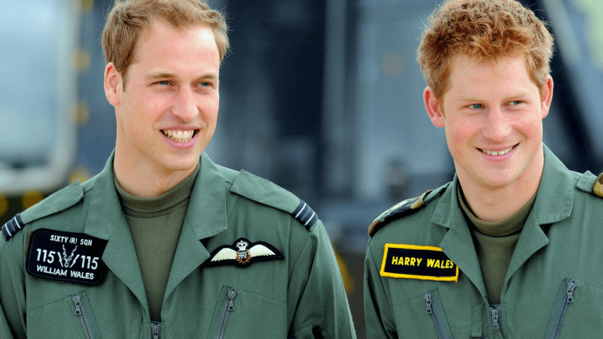 Harry e William sorridenti insieme