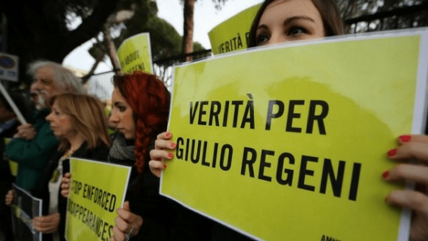 Una delle tante manifestazioni a sostegno di Giulio Regeni