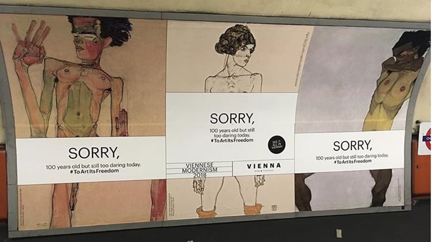 I nudi di Egon Schiele nella metropolitana di Londra