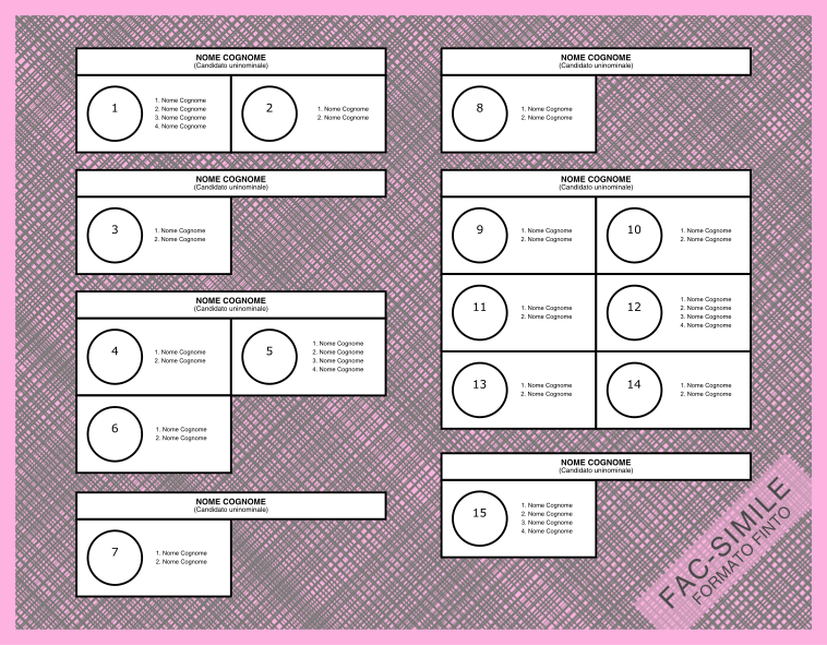 Rosatellum's voting paper