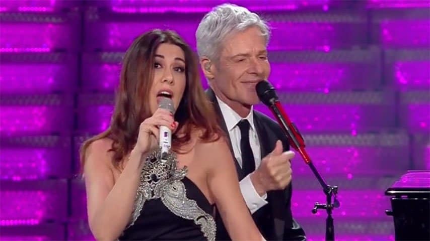 Virginia Raffaele sul palco dell'Ariston