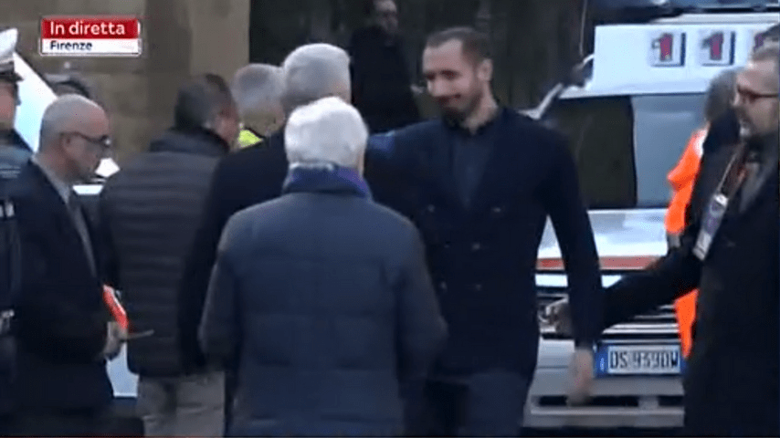 Chiellini prima dei funerali