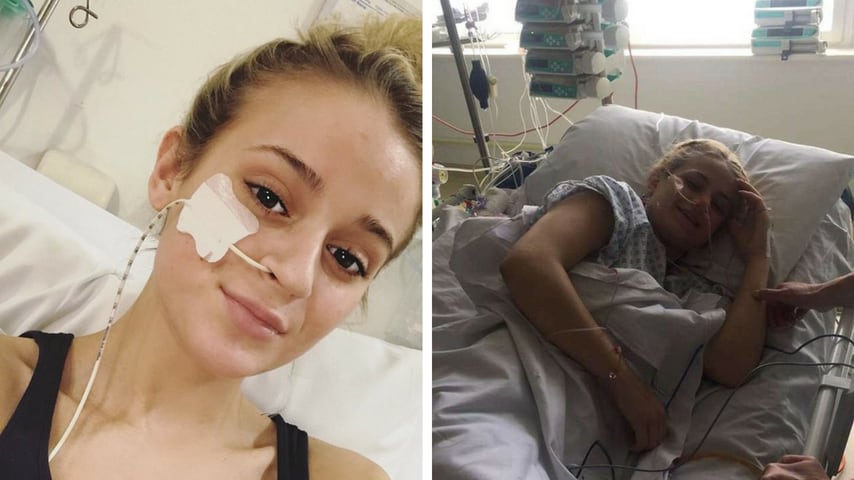 sophie in ospedale durante cure