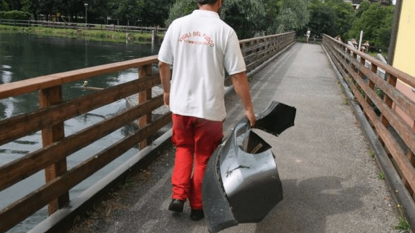 Paraurti ritrovato canale Muzza
