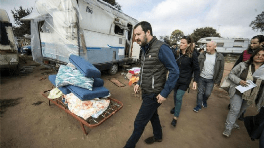 salvini campo rom