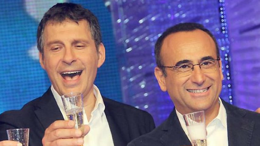 Carlo Conti insieme a Fabrizio Frizzi