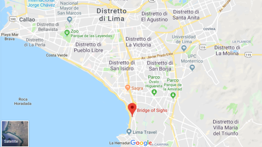 marito scopre moglie tradisce google maps ponte sospiri lima perù