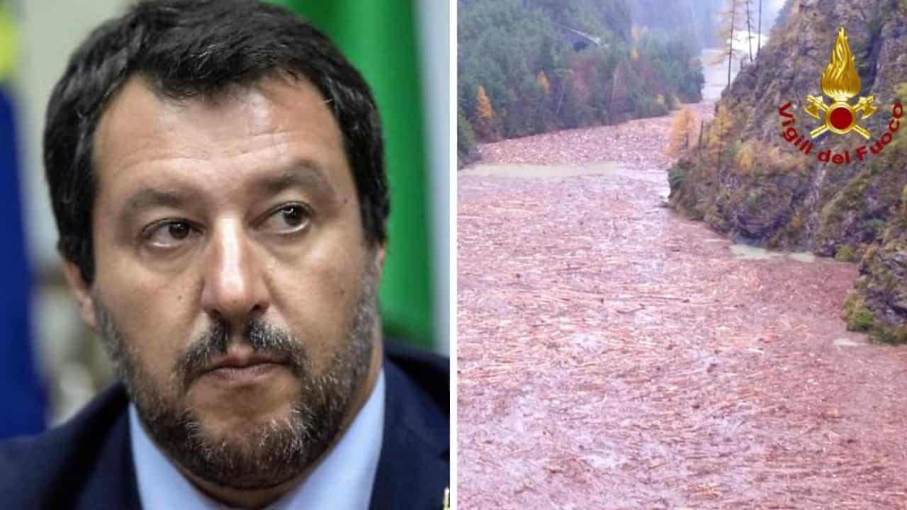 Matteo Salvini sulle devastazioni del maltempo