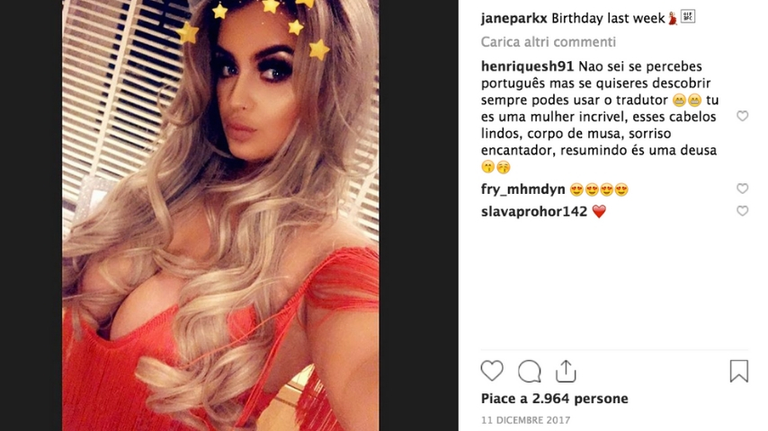 La milionaria Jane Park, foto instagram