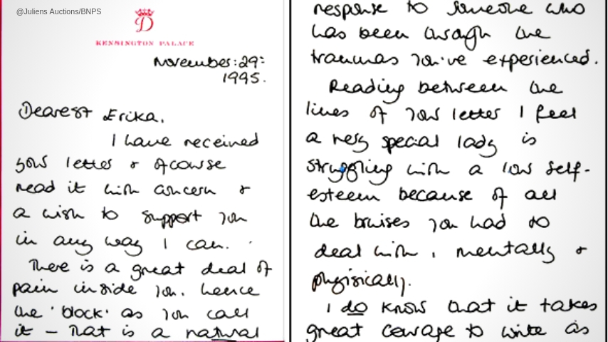 La lettera di Lady Diana ad una fan