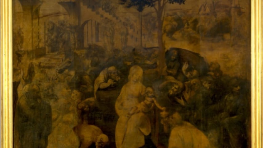 L'Adorazione dei Magi di Leonardo da Vinci. Immagine: Google Arts & Culture