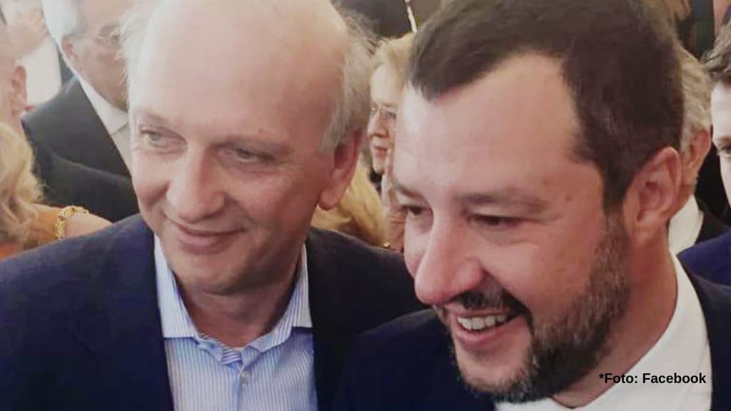 I ministri Bussetti e Salvini (Foto Facebook)