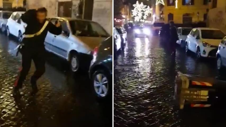 carabiniere aggredito a roma