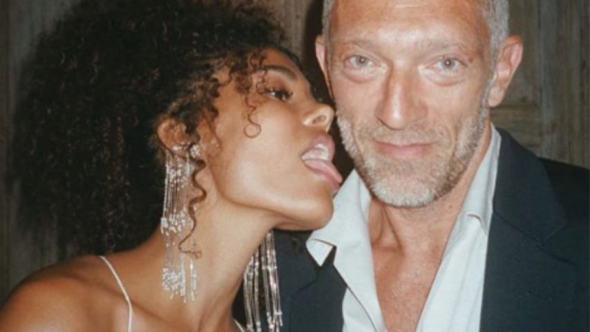 Tina Kunakey e Vincent Cassel in versione neo papà