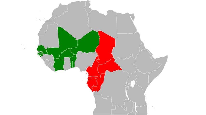 I Paesi africani in cui viene utilizzato il franco CFA