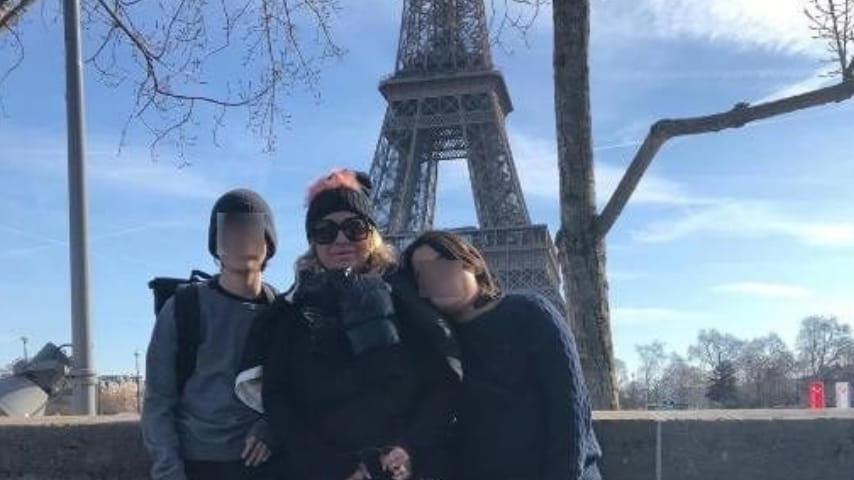 Tina Cipollari con due dei suoi figli a Parigi. Fonte: Tina Cipollari/Instagram