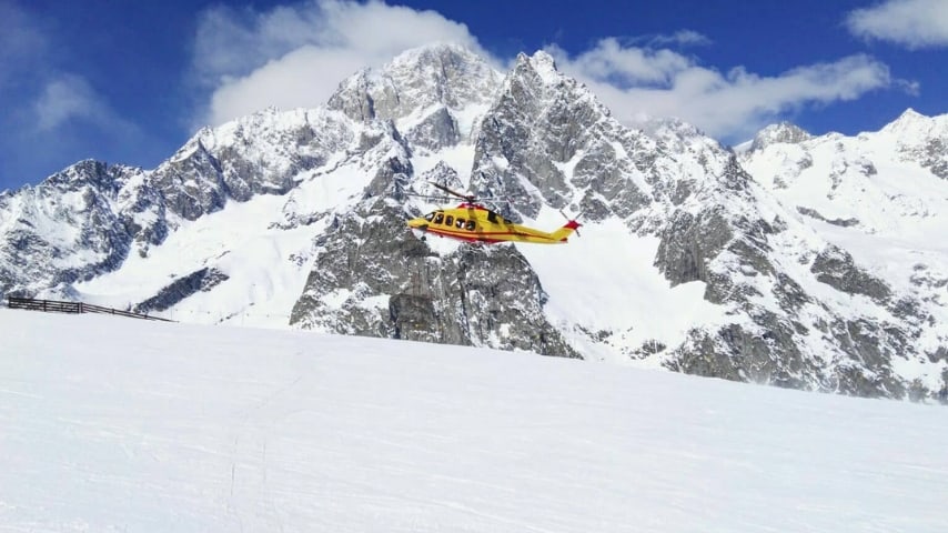 Un elicottero del soccorso alpino. Immagine di repertorio