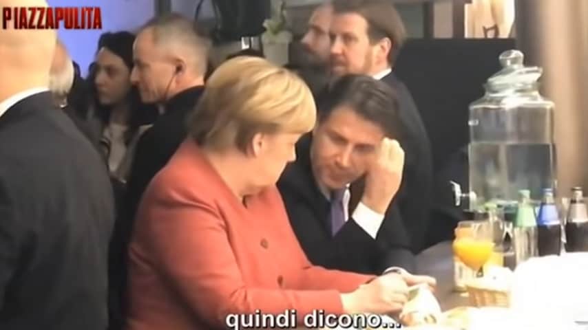 conte merkel davos