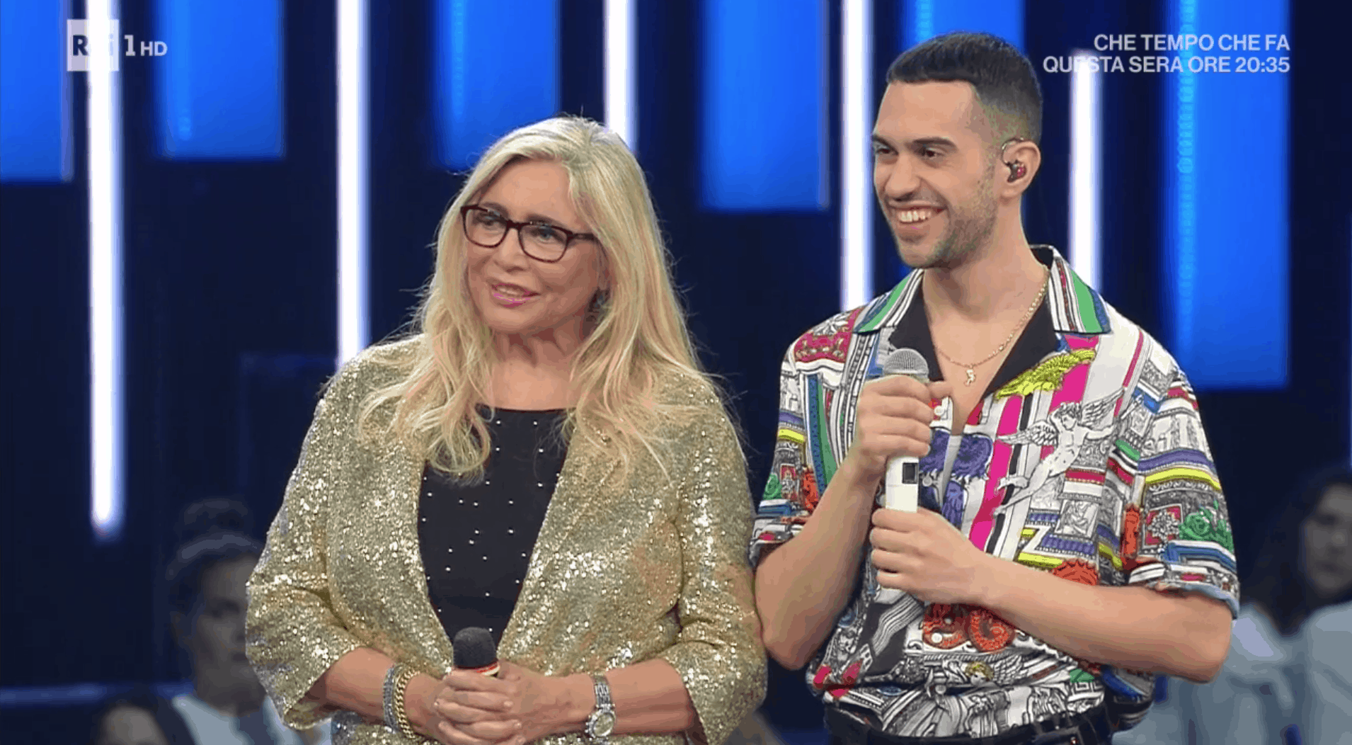 Mara Venier e Mahmood a Domenica In