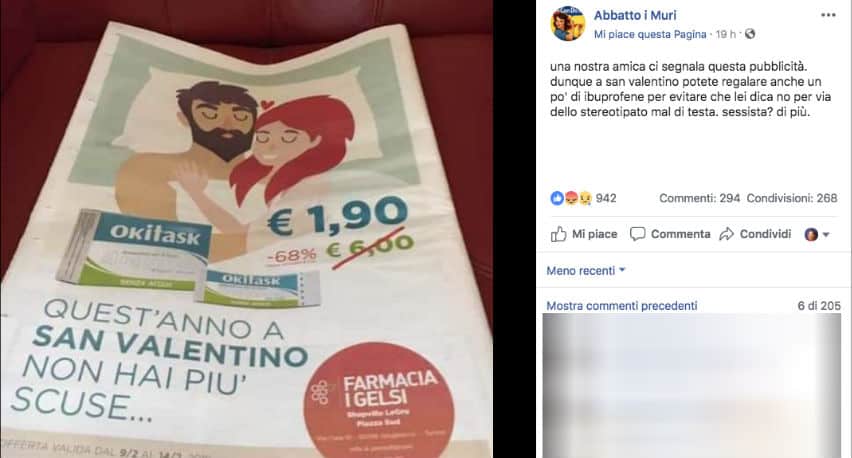 pubblicità san valentino