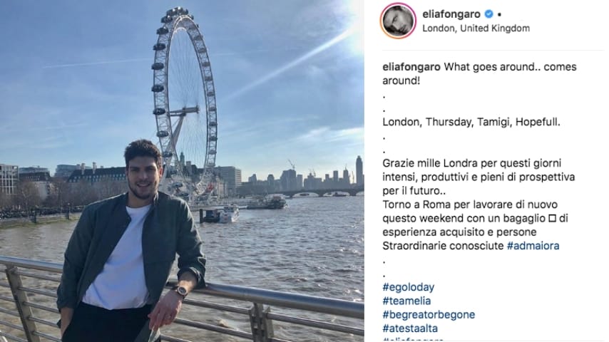 Elia Fongaro su Instagram