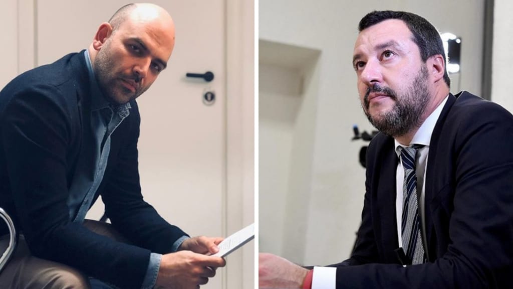 Saviano rinviato a giudizio: “Salvini scappa dal processo sulla Diciotti, io resto”