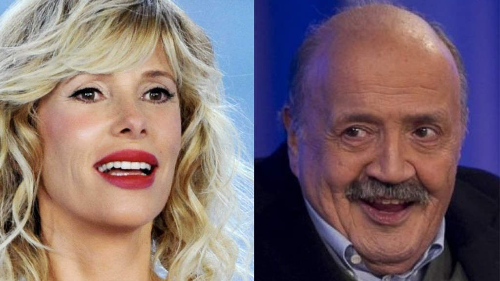 alessia marcuzzi e maurizio costanzo in primo piano