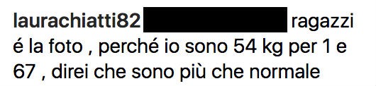 Il commento di Laura Chiatti