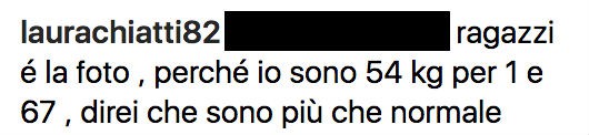 Il commento di Laura Chiatti 