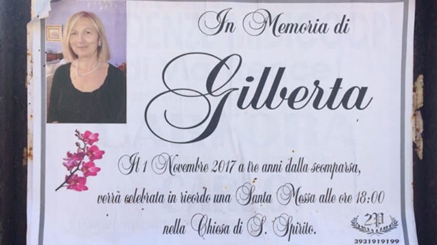 gilberta memoria commemorativa