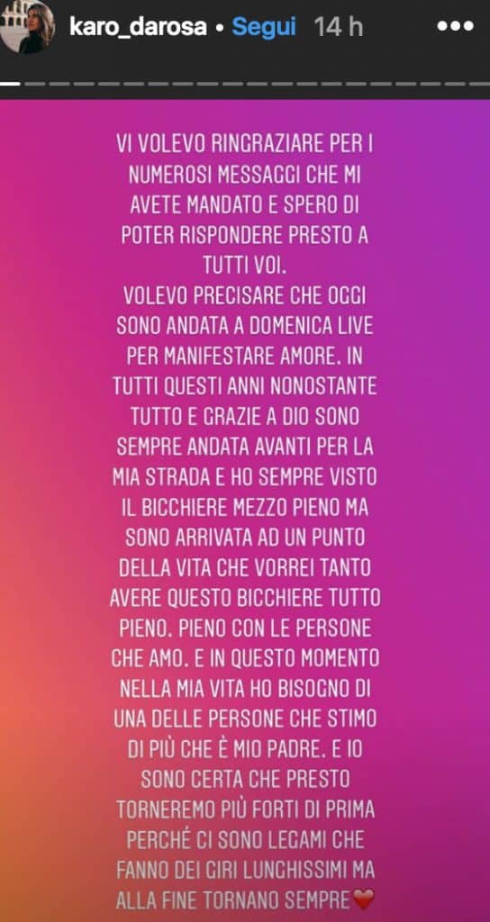 La figlia di Emerson pubblica un messaggio sui social per ringraziare tutti