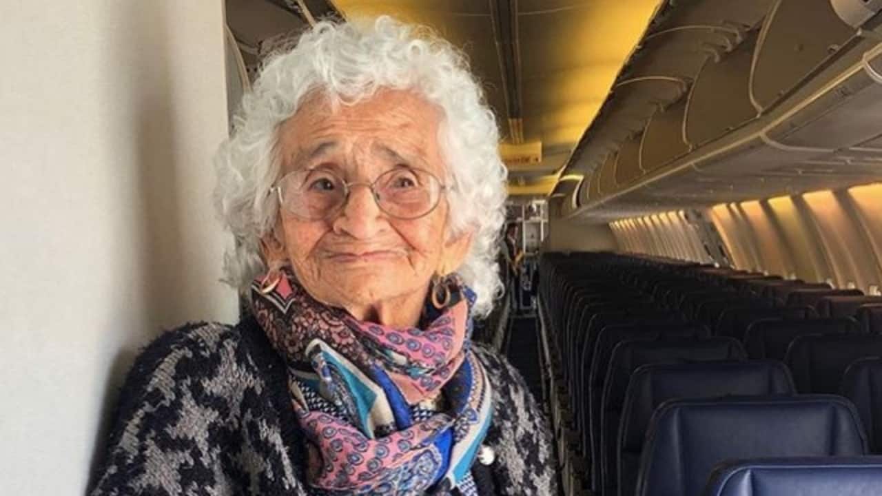 Nemesia Tevex, per la prima volta su un aereo a 106 anni