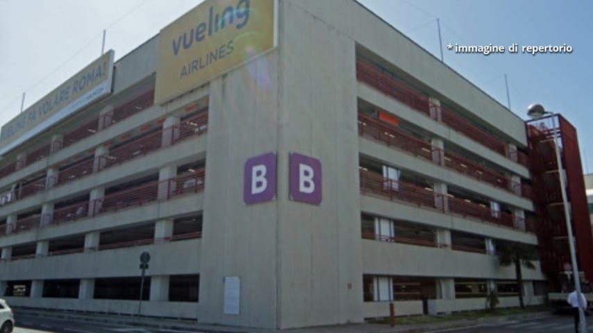 Il parcheggio multipiano dell'aeroporto di Fiumicino