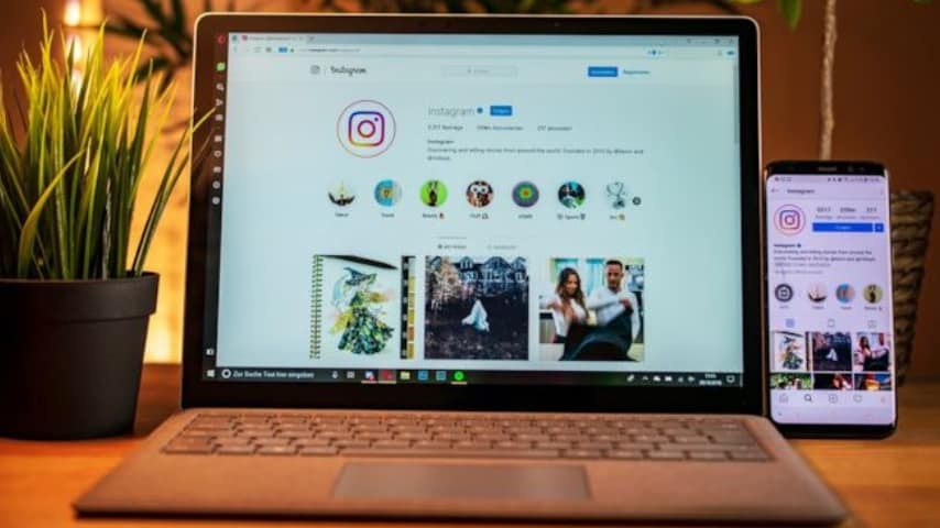 pc e piattaforma di instagram