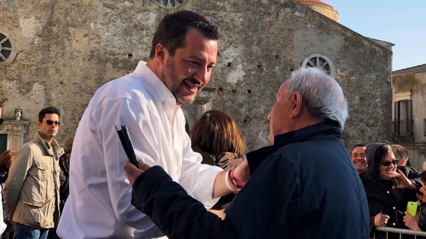 Il ministro Salvini in Basilicata per la campagna elettorale. Foto: Twitter