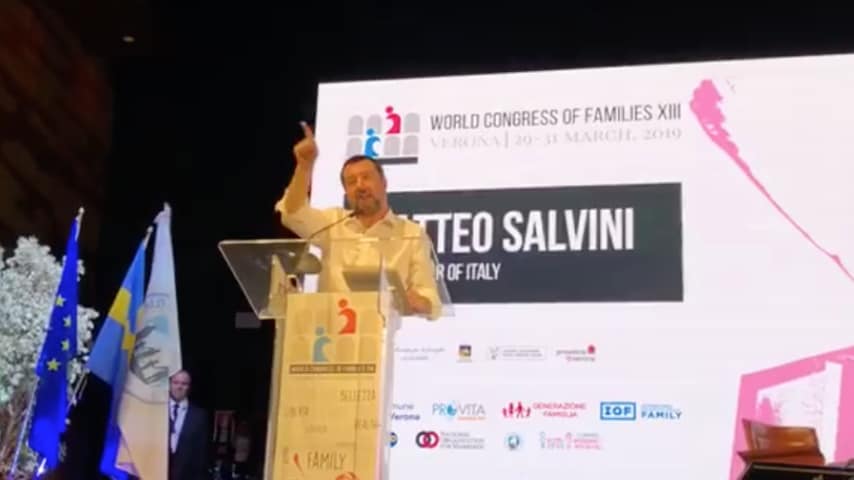 L'intervento di Matteo Salvini al Congresso di Verona