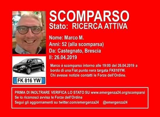 scomparso marco molinari