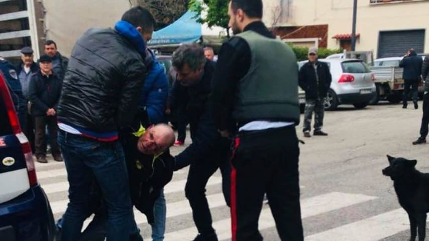 Giuseppe Papantuono, l'uomo arrestato per aver sparato ai due carabinieri. Fonte: Raffaele Fitto/Facebook