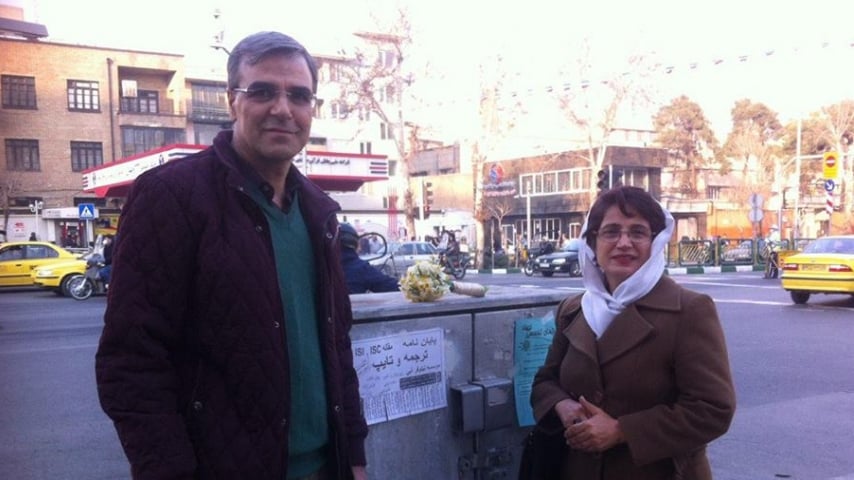 Nasrin Sotoudeh e suo marito Reza Khandanm, che ha confermato la condanna definitiva della moglie (Foto: Facebook "Reza Khandanm")