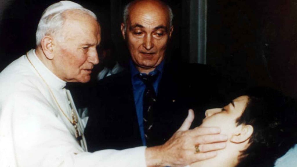 cristina magrini a letto incontra papa giovanni paolo II