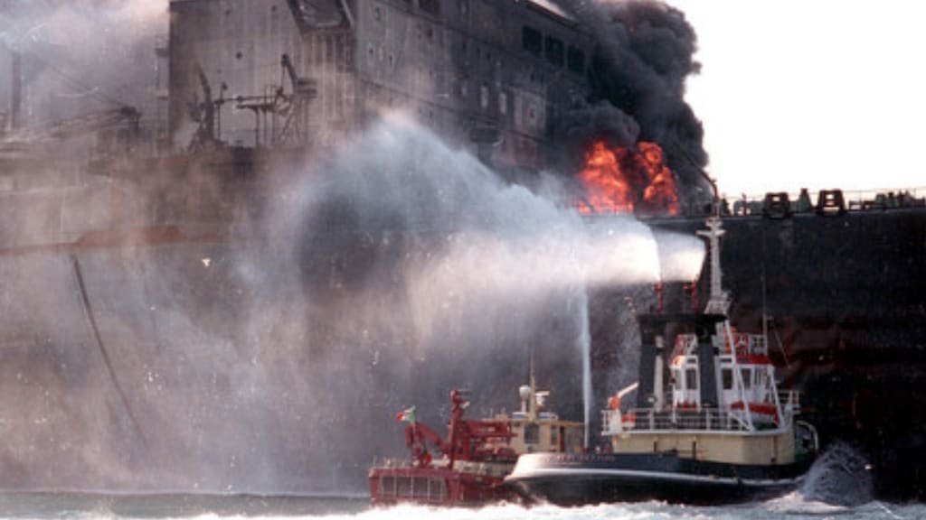 disastro moby prince: incendio sulla nave