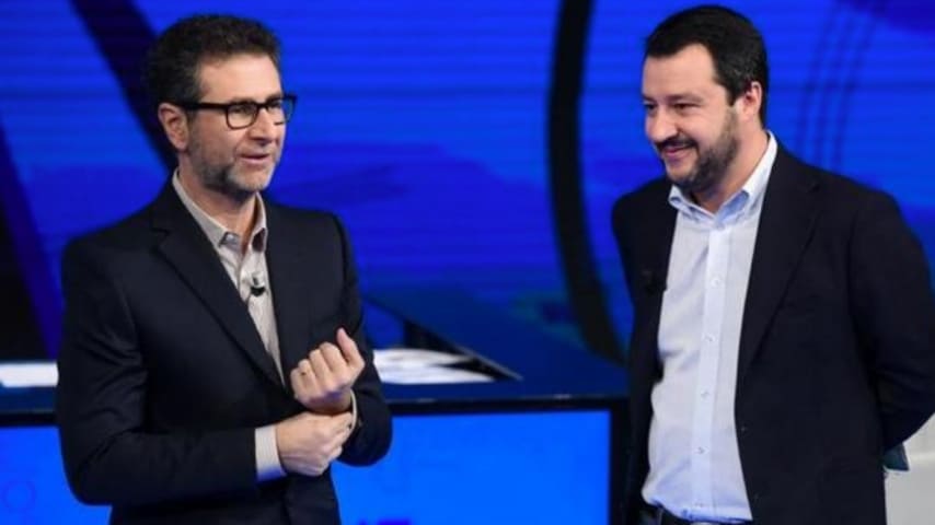 Fabio Fazio e Matteo Salvini a Che Tempo Che Fa