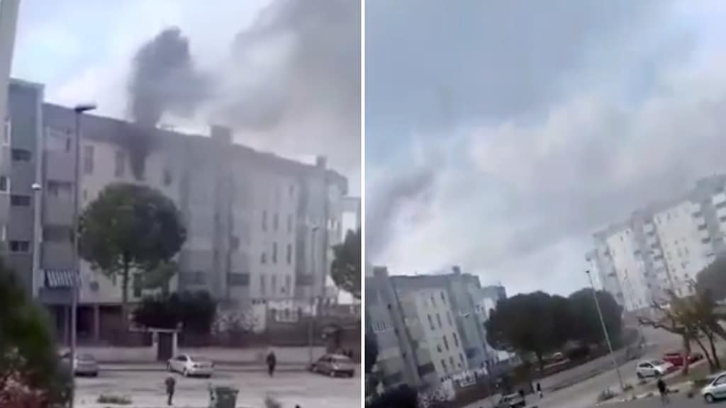 le fiamme dalla finestra