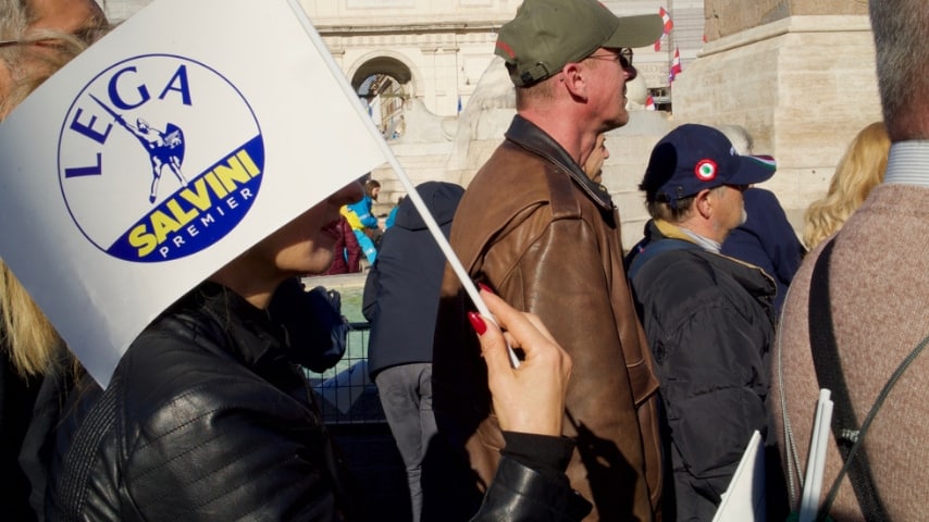 Lega per Salvini a Piazza del Popolo, Roma