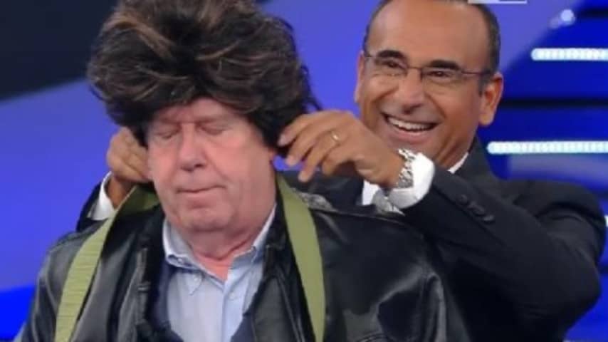 Claudio Lippi con Carlo Conti al "Tale e Quale Show", dove è stato elemento della giuria per 5 edizioni e poi ha partecipato come concorrente