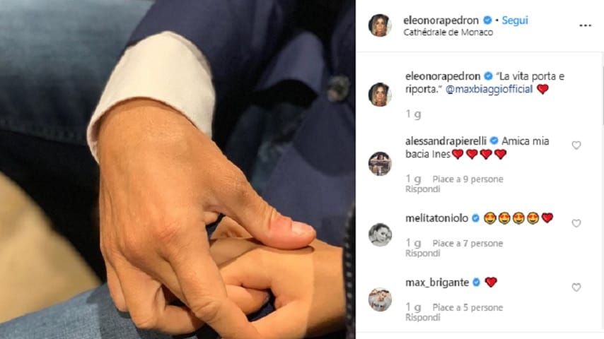 Eleonora Pedron instagram a Max Biaggi