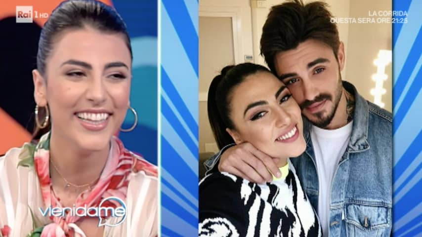 Giulia Salemi ospite di Caterina Balivo. Fonte: Frame della puntata del 26 aprile 2019 di Vieni da me