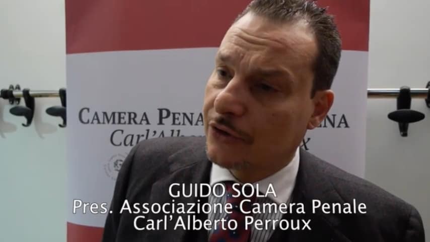 Guido Sola, presidente della Camera penale di Modena. Immagine:  Camera Penale di Modena Carl'Alberto Perroux/Youtube