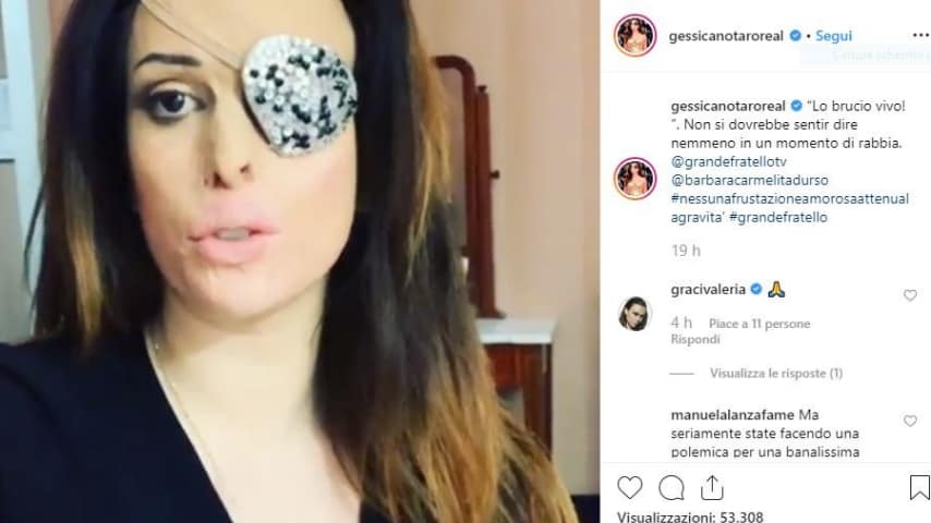 Il post di Gessica Notaro su Instagram